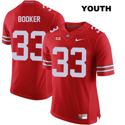 Youth NCAA Ohio State Buckeyes Dante Booker #33 College Stitched Authentic Nike Red Football Jersey NV20P24PL